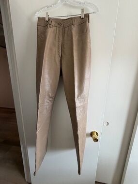 Vintage Tan Leather Pants from the 80's